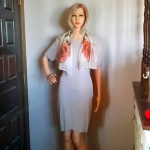 🙊 3/$15-bundle only- lovely sweater dress and vintage 50's scarf ensemble